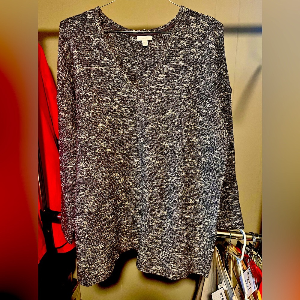 Purple V-neck pure Jill sweater